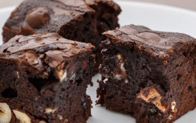 Hazelnut Brownies with Rye Flour