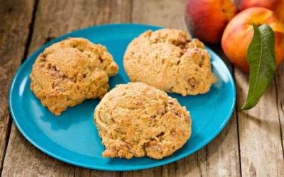 Peach Ginger Oat Healthy Scones