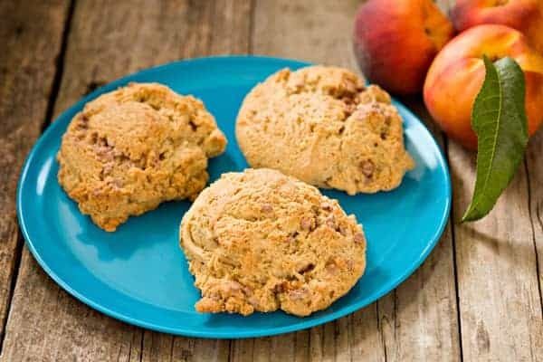 Peach Ginger Oat Healthy Scones