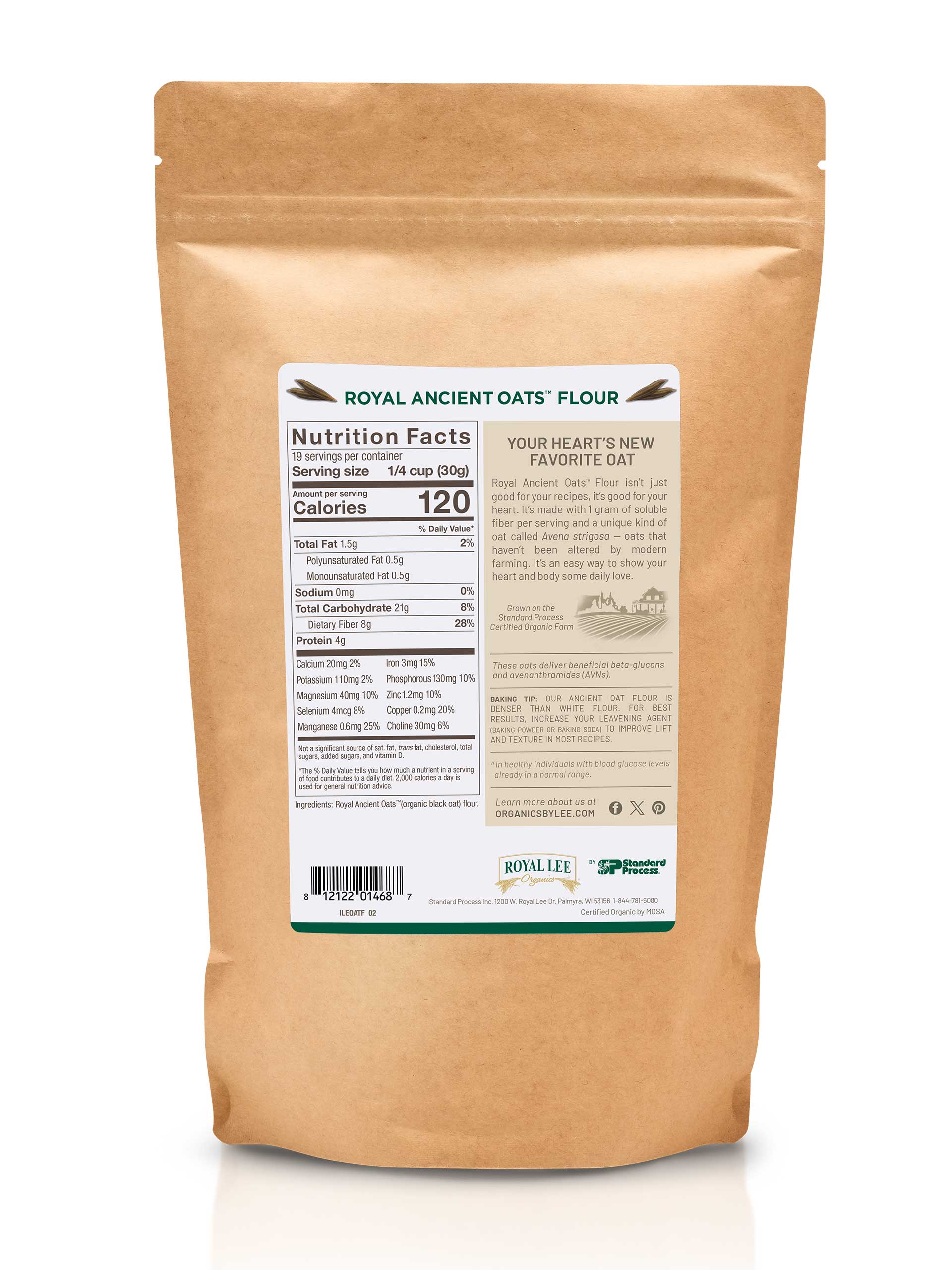 Royal Ancient Oats™ Flour Back